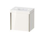Duravit XViu Waschtisch-Unterschrank XV4630NB122C 45x33,3cm, 1 Tür, links, ohne Hahnloch, champagner matt, Rahmen C, weiß hochglanz