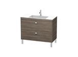 Duravit Brioso c-bonded Waschtischunterschrankset BR4702N1051 100 x 48 cm, chrom/Pine Terra, ohne Hahnloch