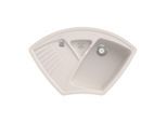 Villeroy und Boch Arena Eck Eckspüle 672901KR Ablaufgarnitur, Handbetätigung, Resteschale, Crema