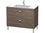 Duravit Brioso c-bonded Waschtisch mit Unterbau BR4702O1051, 100x48, Pine Terra/Chrom, 1 Hahnloch