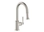 hansgrohe Axor Montreux Küchenarmatur 16581800 Edelstahl-Optik, Ausziehbrause, schwenkbar
