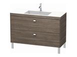 Duravit Brioso c-bonded Waschtisch mit Unterbau BR4703O1051, 120x48, Pine Terra/Chrom, 1 Hahnloch