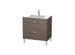 Duravit Brioso c-bonded Waschtischunterschrankset BR4701N1051 80 x 48 cm, chrom/Pine Terra, ohne Hahnloch