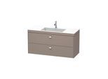 Duravit Brioso c-bonded Waschtisch mit Unterbau BR4608N1043, 120x48cm, Basalt Matt/Chrom, o Hahnl.