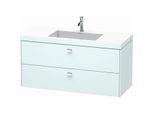 Duravit Brioso c-bonded Waschtisch mit Unterbau BR4608O0909, 120x48, Lichtblau Matt/Chrom, 1 Hanl.