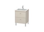 Duravit Brioso c-bonded Waschtisch mit Unterbau BR4700O9191, 60x48cm, Taupe, 1 Hahnloch
