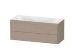 Duravit XViu Waschtisch-Unterschrank XV4617NB175C 120x48cm, 2 Schubkästen, ohne Hahnloch, champagner matt, Rahmen C, leinen