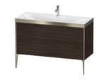 Duravit XViu Waschtisch-Unterschrank XV4712OB169P 120x48cm, 2 Schubkästen, 1 Hahnloch, champagner matt, Rahmen P, nussbaum gebürstet
