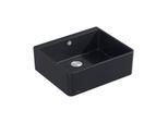 Villeroy und Boch Spülstein Einzelbecken 636002S5 Ablaufgarnitur mit Exzenterbetätigung, Ebony
