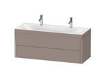 Duravit XViu Waschtisch-Unterschrank XV4618OB143C 120x48cm, 2 Schubkästen, champagner matt, Rahmen C, basalt matt