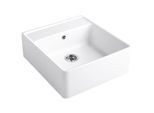 Villeroy und Boch Spülstein Einzelbecken 632062KG Ablaufgarnitur, Exzenterbetätigung, Befestigungssatz, Snow White