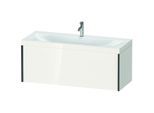 Duravit XViu Waschtisch-Unterschrank XV4612OB222C 120x48cm, 1 Auszug, 1 Hahnloch, schwarz matt, Rahmen C, weiß hochglanz