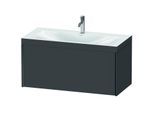 Duravit XViu Waschtisch-Unterschrank XV4611OB249C 100x48cm, 1 Auszug, 1 Hahnloch, schwarz matt, Rahmen C, graphit matt