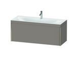 Duravit XViu Waschtisch-Unterschrank XV4612OB143C 120x48cm, 1 Auszug, 1 Hahnloch, champagner matt, Rahmen C, basalt matt