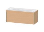 Duravit XViu Waschtisch-Unterschrank XV4612NB212C 120x48cm, 1 Auszug, ohne Hahnloch, schwarz matt, Rahmen C, eiche gebürstet