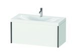 Duravit XViu Waschtisch-Unterschrank XV4611OB218C 100x48cm, 1 Auszug, 1 Hahnloch, schwarz matt, Rahmen C, weiß matt