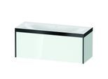 Duravit XViu Waschtisch-Unterschrank XV4612NB285P 120x48cm, 1 Auszug, ohne Hahnloch, schwarz matt, Rahmen P, weiß hochglanz