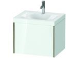 Duravit XViu Waschtisch-Unterschrank XV4609OB185C 60x48cm, 1 Auszug, 1 Hahnloch, champagner matt, Rahmen C, weiß hochglanz