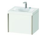 Duravit XViu Waschtisch-Unterschrank XV4609EB118C 60x48cm, 1 Auszug, 2 Hahnlöcher, champagner matt, Rahmen C, weiß matt