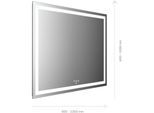 Emco Mi 230+ LED-Lichtspiegel 105150007000400 1500 x 700 mm, mit umlaufendem Lichtausschnitt