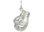 Kettenanhänger JOBO "Anhänger Boxhandschuh", silber (silber 925), Schmuckanhänger, Damen, Silber 925 (Sterlingsilber), Kettenanhänger, 925 Silber bicolor vergoldet