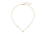 Kette mit Anhänger JOBO "Glaube Liebe Hoffnung", gold (goldfarben), Halsketten, Damen, Silber 925 (Sterlingsilber), L: 43, 925 Silber vergoldet 43 cm