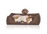 Knuffelwuff Hundebett Scottsdale aus Kunstleder braun XXXL