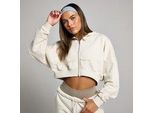 MP Damen Applique Kapuzenpulli mit verkürztem Schnitt mit Reißverschluss – Knochen - XXL