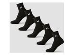 MP Unisex Knöchelsocken (5er-Pack) - Schwarz - UK 6-8