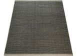Wollteppich PACO HOME "Kasko 300", grau, B:60cm H:12mm L:110cm, Baumwolle, Wolle, Teppiche, Wollteppich, Handweb, Flachgewebe, reine Wolle, handgewebt, hochwertig verarbeitet