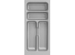 Besteckeinsatz OPTIFIT, silber (silbergrau), B:21,8cm H:5cm T:47,3cm, Schubladeneinsätze, Besteckeinsatz, Breite 30 cm, für Serien Faro, Kalmar, Mini, Parare, Iver, Vigo etc.