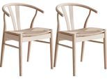 Holzstuhl HAMMEL FURNITURE "Frida, Stuhl, Holzstuhl, Massivholz mit Flechtsitz - robust, zeitlos", beige (natur), B:52cm H:75cm T:57cm, Geflecht Wasserhyazinthe, Massivholz, Stühle, Holzstuhl, Massivholz, mit Flechtsitz, versch. Farbvarianten