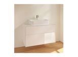 Villeroy und Boch Finion Waschtischunterschrank F121MTMT 100cm, Abdeckplatte weiß matt, Regal rechts White matt lacquer, White matt lacquer