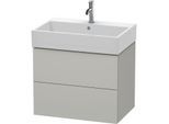 Duravit L-Cube Waschtisch-Unterschrank LC627600707 68,4 x 45,9 cm, betongrau matt, 2 Schubkästen, wandhängend