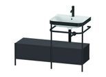 Duravit Happy D.2 Plus Möbelwaschtisch-Kombination HP4755O8080 120x49cm, mit Metallkonsole, 1 Hahnloch, graphit supermatt