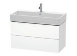 Duravit L-Cube Waschtisch-Unterschrank LC627801818 98,4x 45,9 cm, weiß matt, 2 Schubkästen, wandhängend