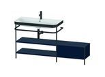 Duravit Happy D.2 Plus Möbelwaschtisch-Kombination HP4753O9898 160 x 49 cm, 1 Hahnloch, nachtblau seidenmatt, mit Metallkonsole