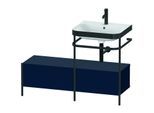 Duravit Happy D.2 Plus Möbelwaschtisch-Kombination HP4755O9898 120x49cm, mit Metallkonsole, 1 Hahnloch, nachtblau seidenmatt