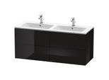 Duravit L-Cube Waschtischunterbau LC625904040 Schwarz Hochglanz, 129x55x48,1cm, 4 Schubladen