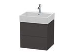 Duravit L-Cube Waschtisch-Unterschrank LC627508080 58,4x 45,9 cm, graphit supermatt, 2 Schubkästen, wandhängend