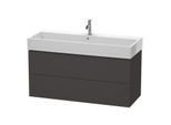 Duravit L-Cube Waschtisch-Unterschrank LC627908080 118,4x 45,9 cm, graphit supermatt, 2 Schubkästen, wandhängend