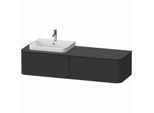 Duravit Happy D.2 Plus Waschtisch-Unterschrank HP4934L8080 160x55cm, 2 Auszüge, für Möbelwaschtisch, Becken links, graphit supermatt