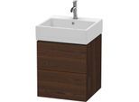 Duravit L-Cube Waschtisch-Unterschrank LC627406969 48,4 x 45,9 cm, nussbaum gebürstet, 2 Schubkästen, wandhängend