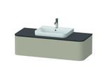 Duravit Happy D.2 Waschtisch-Unterschrank HP4932M6060 35,4 x 130 x 55 cm, 1 Auszug, für Möbelwaschtisch, mitte, taupe seidenmatt