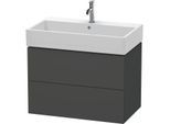 Duravit L-Cube Waschtisch-Unterschrank LC627704949 78,4x 45,9 cm, graphit matt, 2 Schubkästen, wandhängend