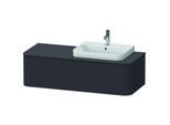 Duravit Happy D.2 Waschtisch-Unterschrank HP4932R8080 35,4 x 130 x 55 cm, 1 Auszug, für Möbelwaschtisch, rechts, graphit supermatt