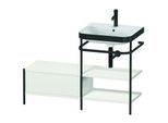 Duravit Happy D.2 Plus Möbelwaschtisch-Kombination HP4745O3939 120 x 49 cm, 1 Hahnloch, nordic weiß seidenmatt, mit Metallkonsole