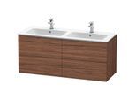 Duravit L-Cube Waschtisch-Unterschrank LC625902121 129x48,1x55cm, 4 Schubkästen, wandhängend, nussbaum dunkel