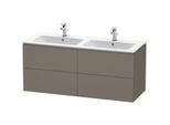 Duravit L-Cube Waschtischunterbau LC625909090 Flannel Grey Seidenmatt, 129x55x48,1cm, 4 Auszüge