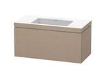 Duravit L-Cube Waschtisch-Unterschrank LC6918N7575 100 x 48 cm, ohne Hahnloch, leinen, 1 Auszug